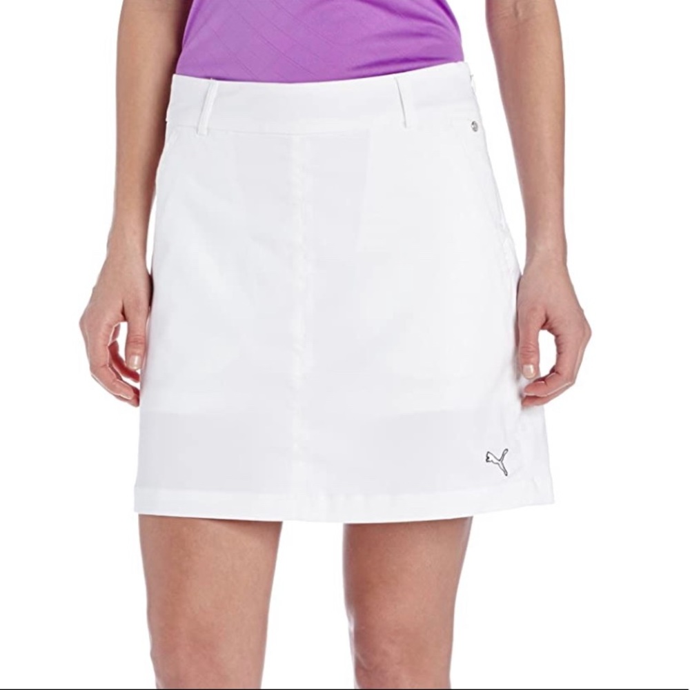 Puma sz 10 white solid Tech Golf Skirt